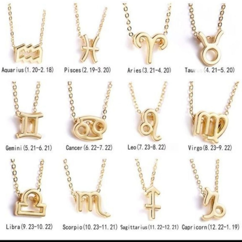 Gold Plated Zodiac Pendant Necklace - Picture 7 of 9
